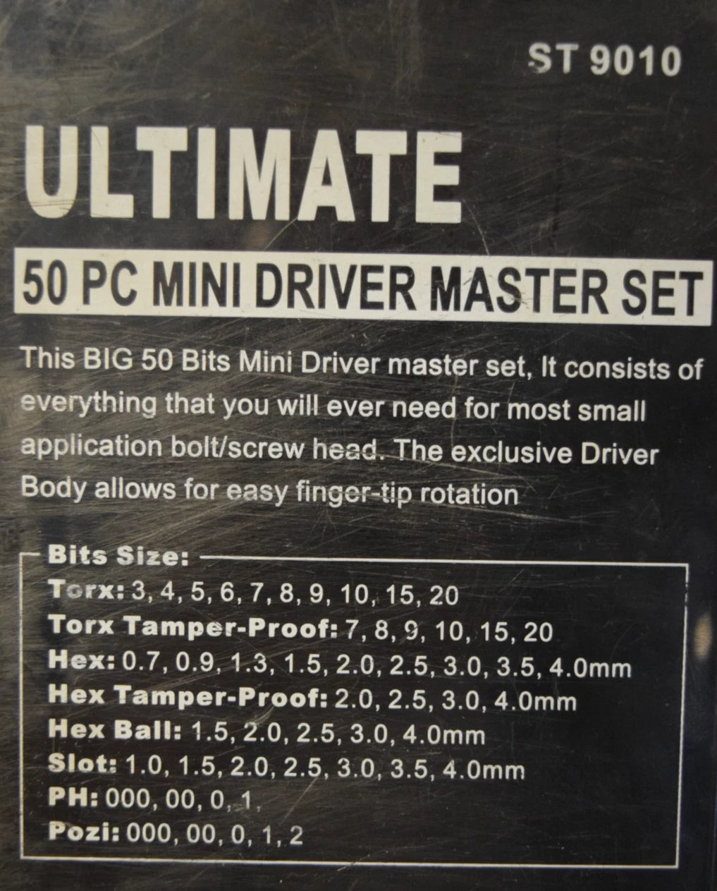 Sir Tools Ultimate 50 PC Mini-Driver Master Set ST9010 (Missing a piece)