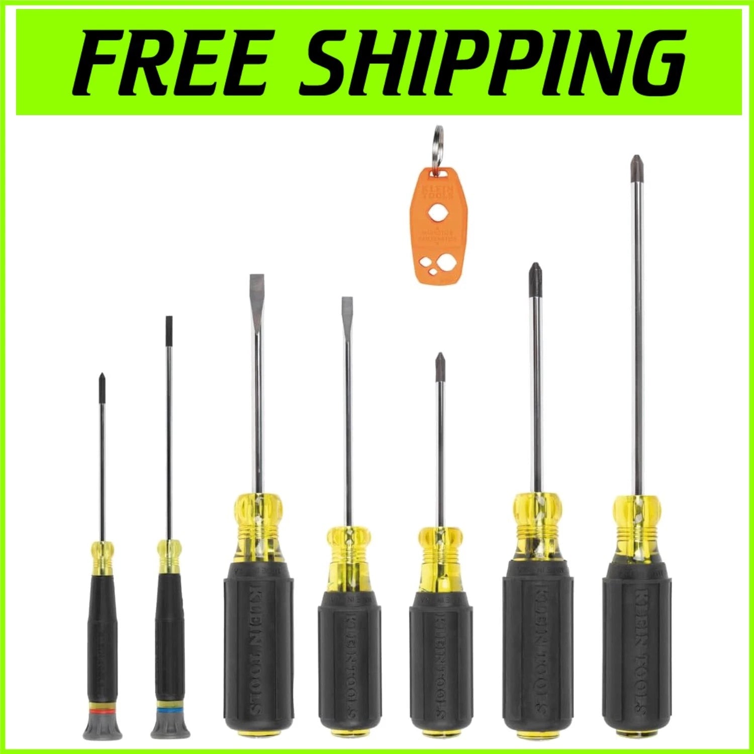 8-Piece Precision Insulated Screwdriver Set with Comfort Grip & Magnetizer