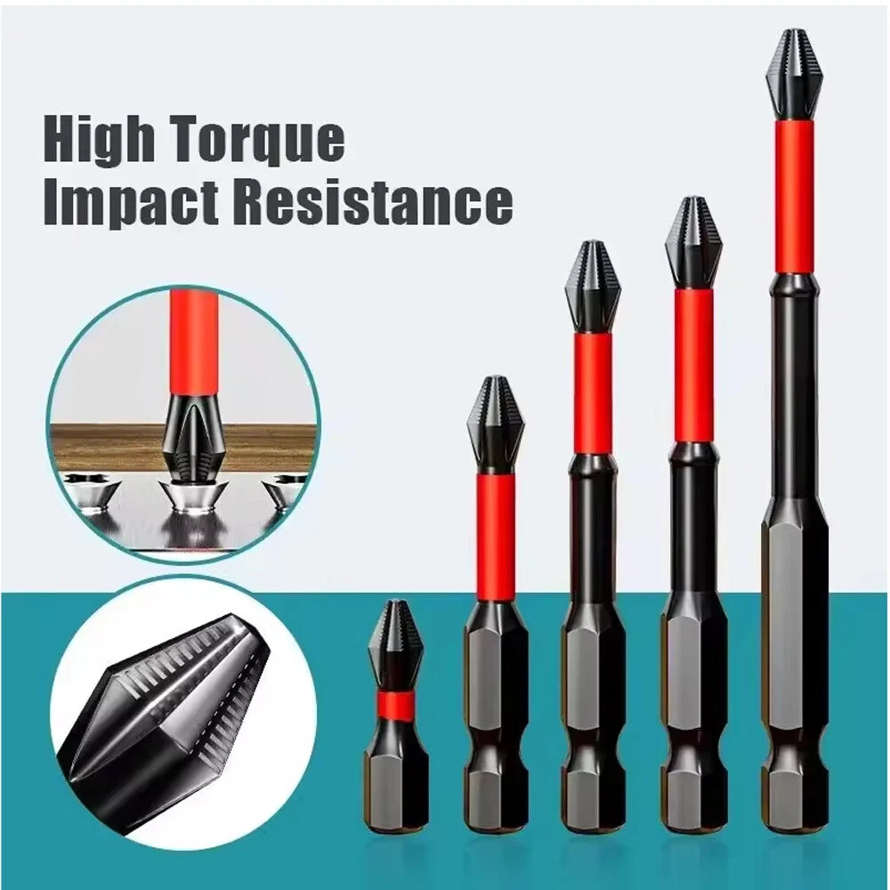 7PCS Magnetic Anti-Shock Batch Head High Hardness Non-slip Cross Screwdriver Nwv