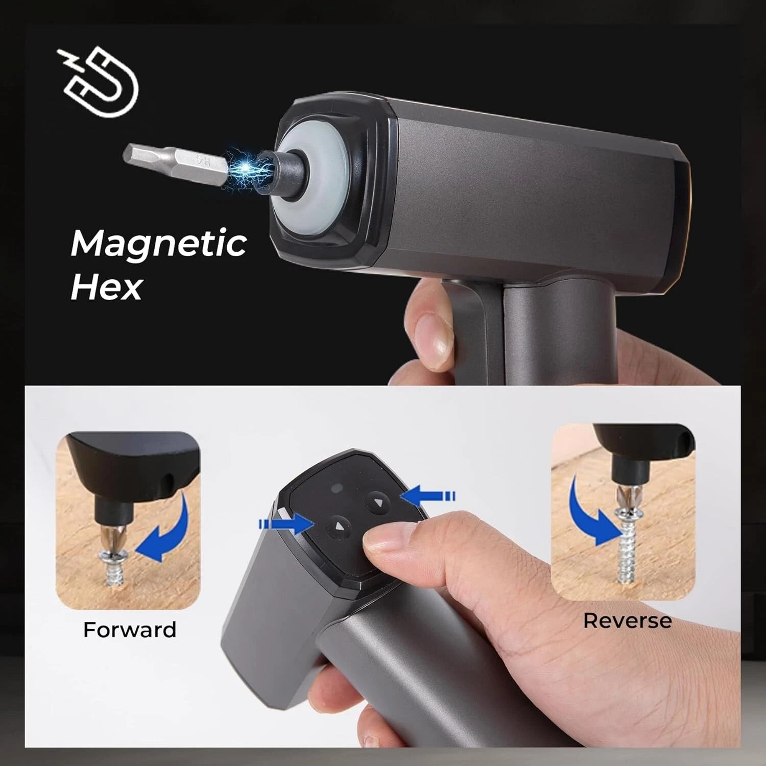 Cordless Torque Screwdriver Wrench Set Electric Screwdriver 1500mAh Battery