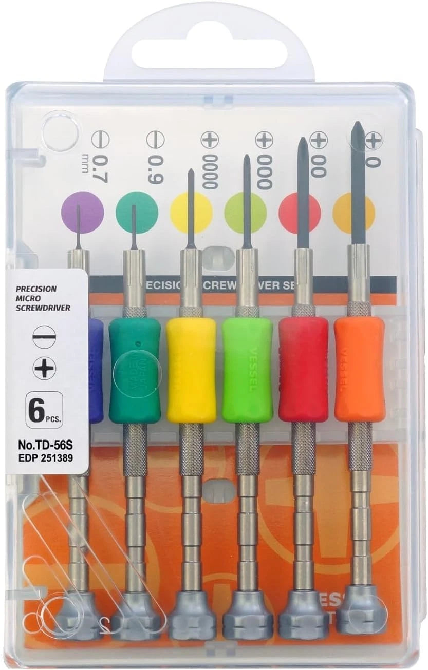 Efficient JIS Precision Screwdriver Set for Professionals - 6 Lightweight Tools