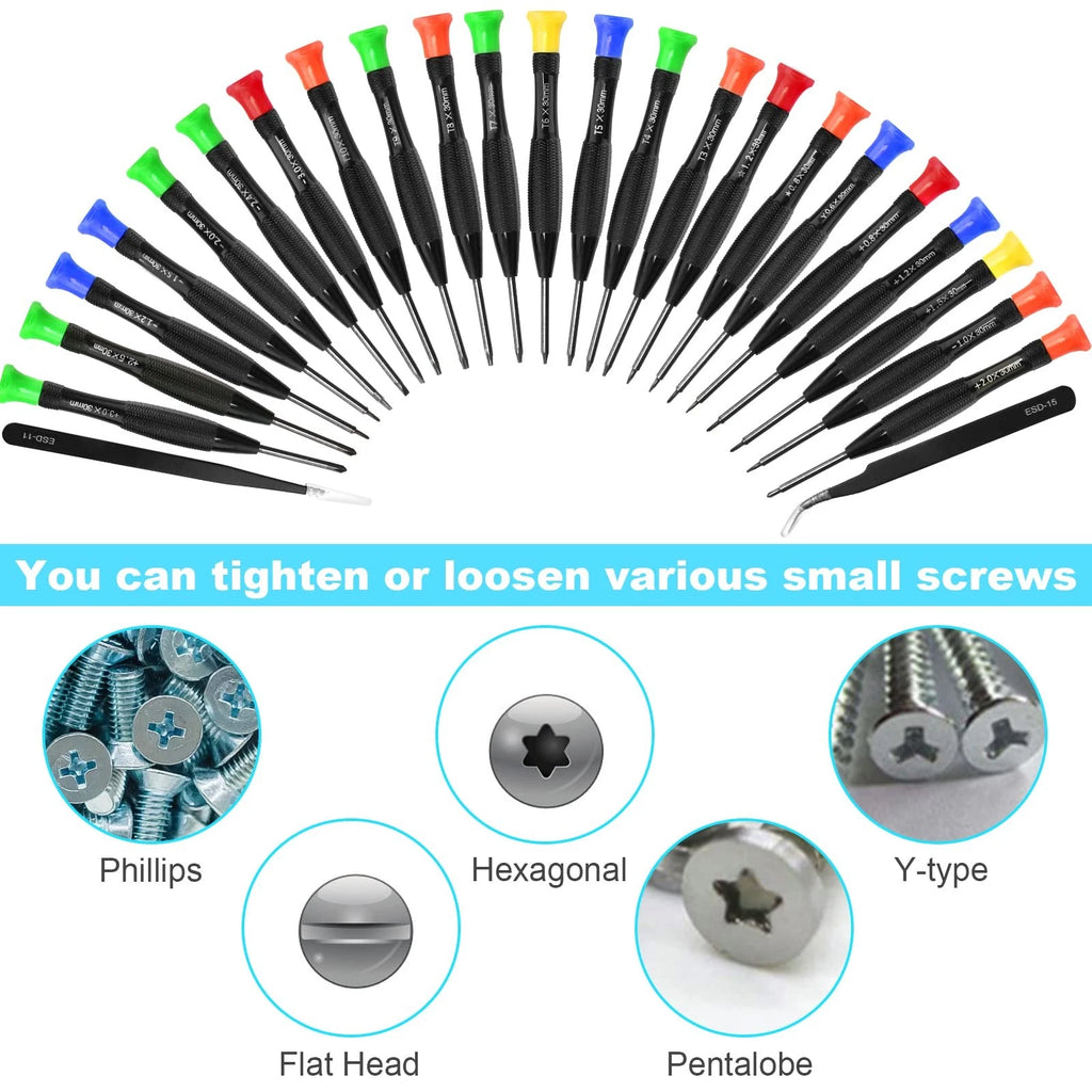 Precision Screwdriver Set, 25 PCS Small Screwdriver Set Magnetic, with Torx F...