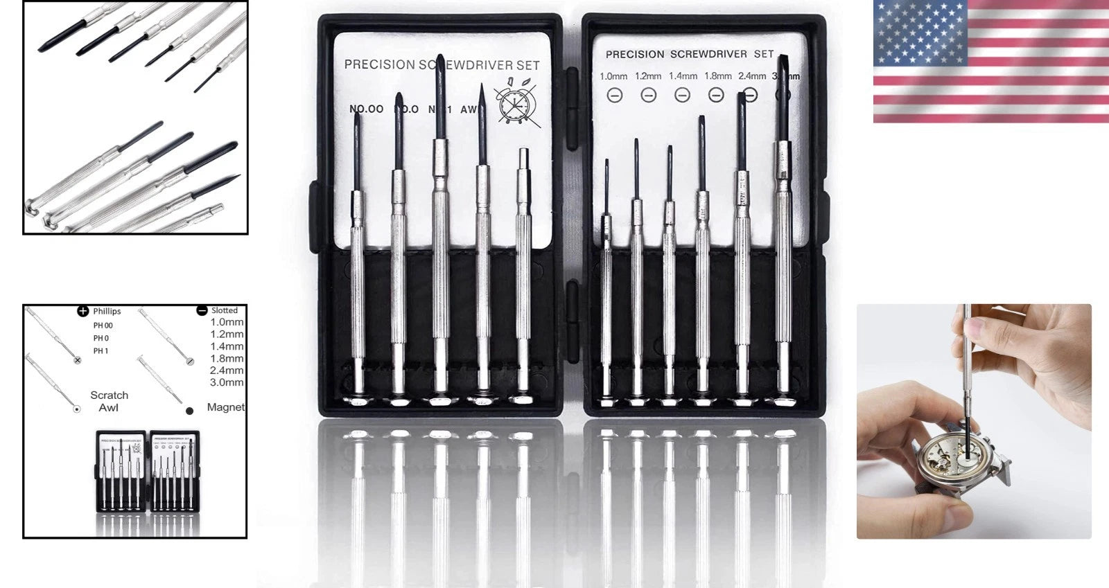 Durable Tiny Screwdriver Set with Rustproof Blades - Perfect for Jewelry & More