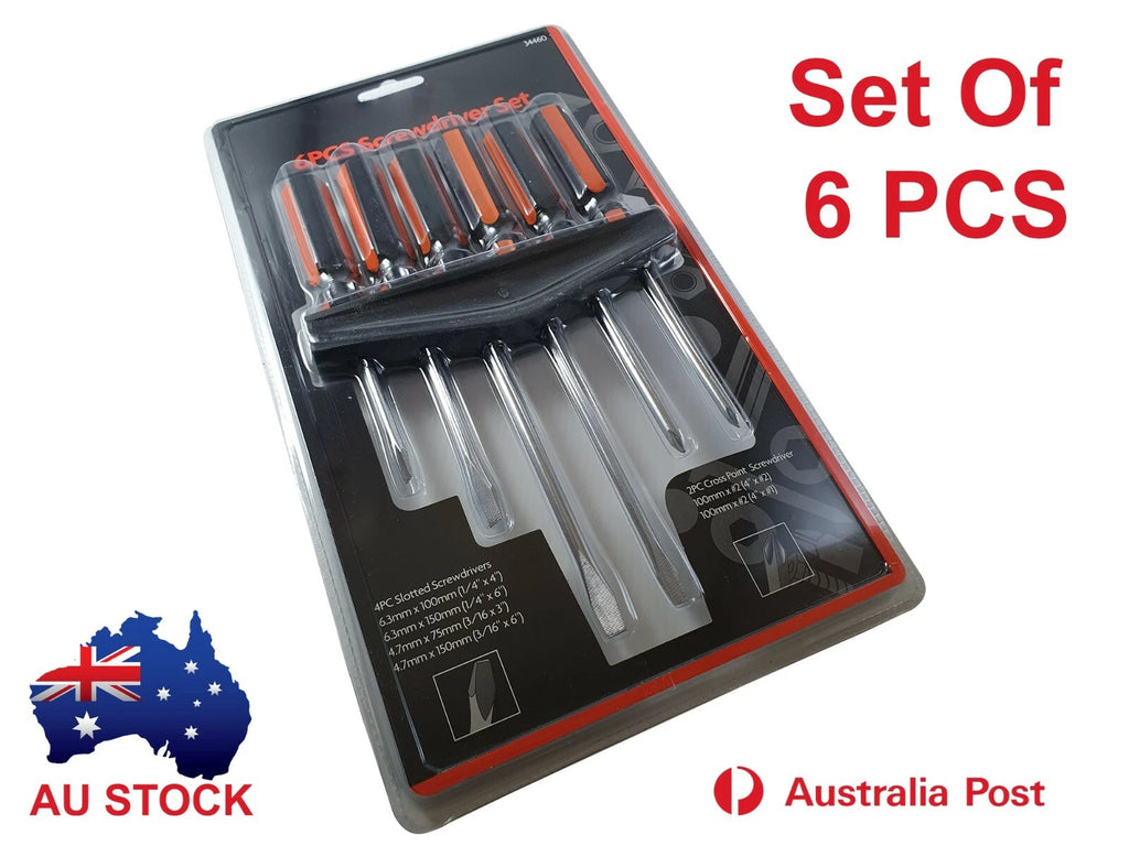 Screwdriver Set 6 PCS Slotted Flat and Cross Point Philips Screwdriver