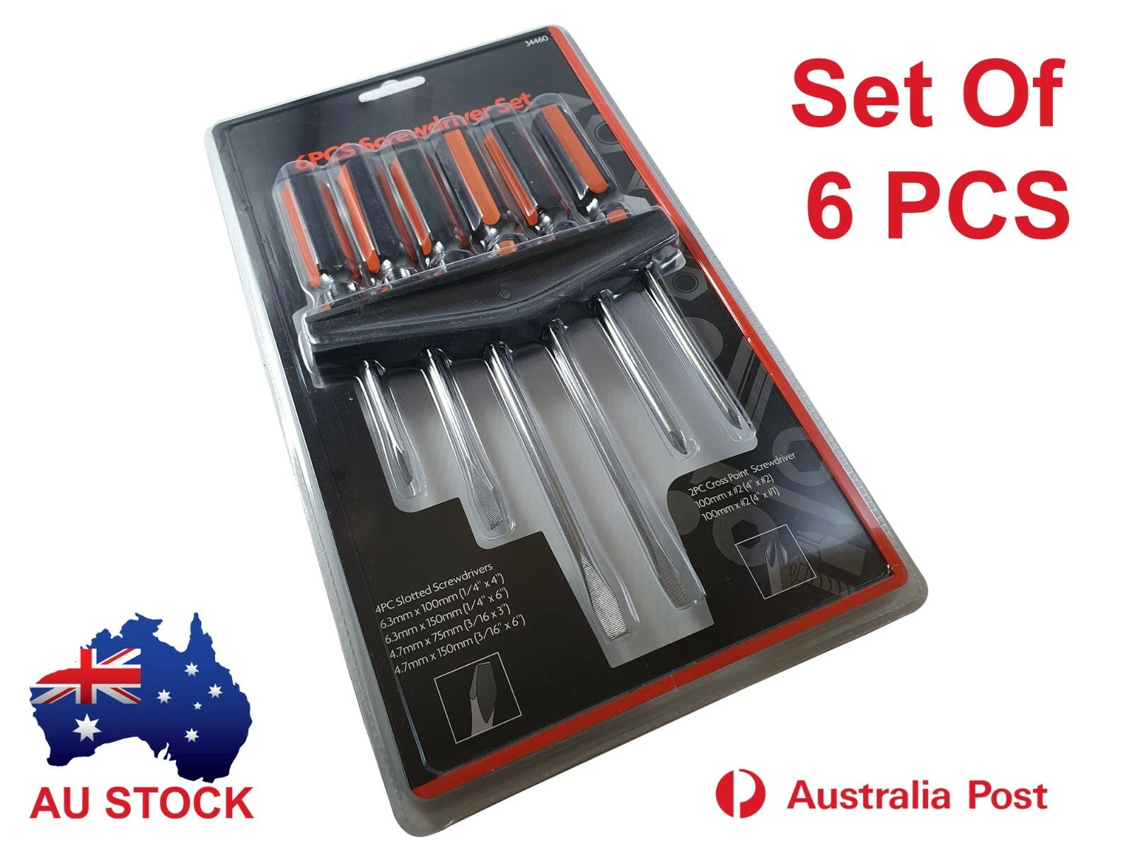 Screwdriver Set 6 PCS Slotted Flat and Cross Point Philips Screwdriver