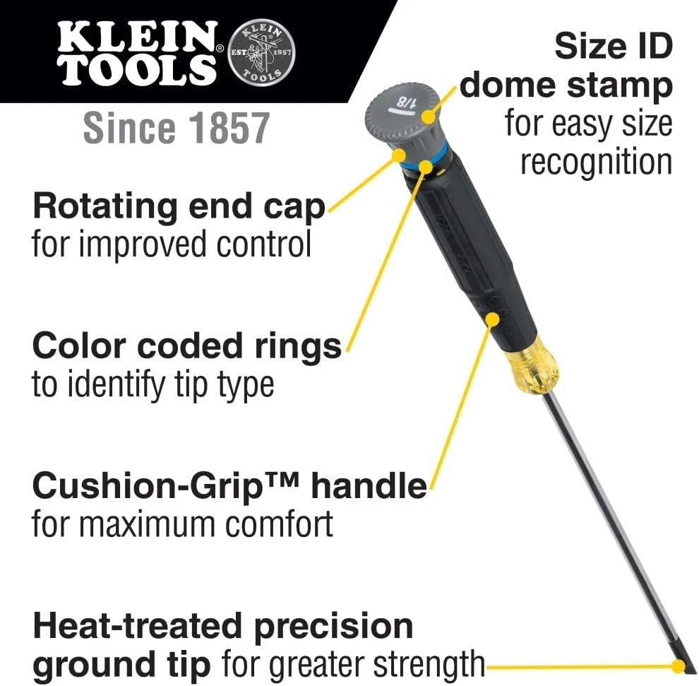 8-Piece Precision Insulated Screwdriver Set with Comfort Grip & Magnetizer