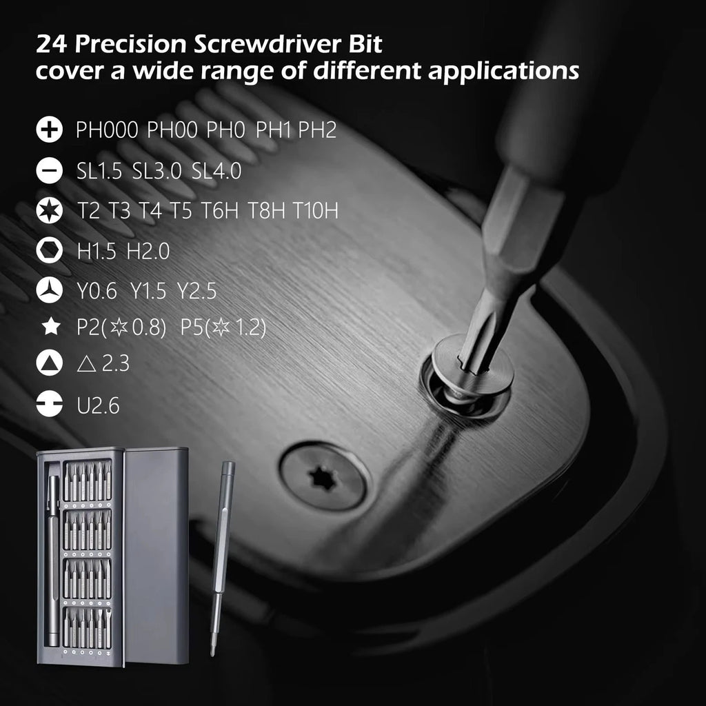Precision Screwdriver Set 25 in 1 Phillips Torx Hexagonal Flat Head Magnetic