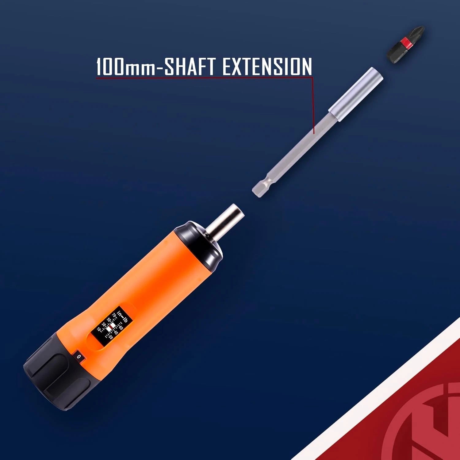 KNINE OUTDOORS Torque Screwdriver Wrench Driver Set 10-70 Inch Pounds Orange