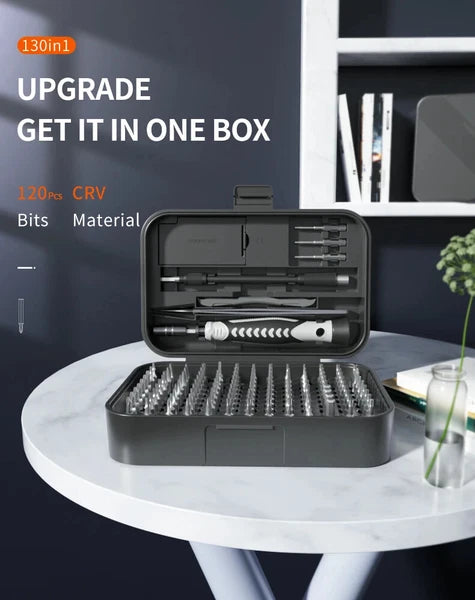 Precision Screwdriver Set 130 in 1 Portable Hand Tool Kits Magnetic Bits Small