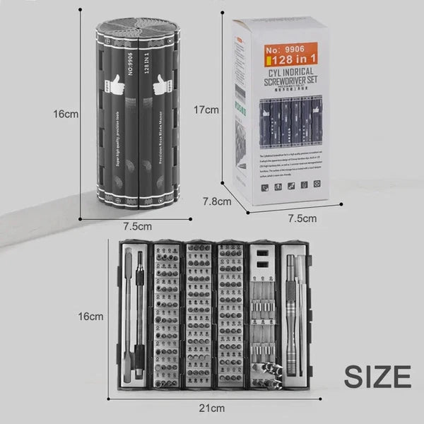 Multi Functional Screwdriver Set 128 in 1 Precision Hand Screw Drivers Kit