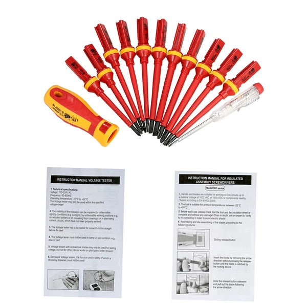 Slotted Magnetic Screw Driver Bits Kit and Magnetic Slotted Bits Repair Tool New