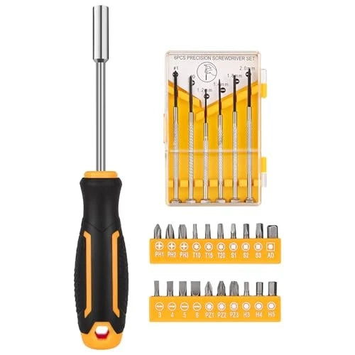 pcs General Household Tool Set, Includes Precision Screwdrivers, Bits 27