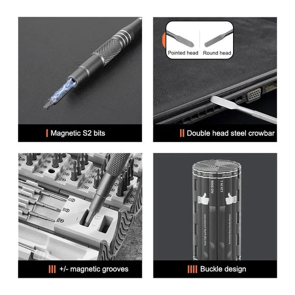 Multi Functional Screwdriver Set 128 in 1 Precision Hand Screw Drivers Kit