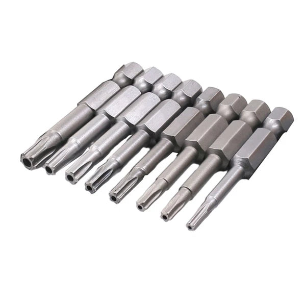 Convenient Hex Shank Magnetic Torx Screwdriver Bits Set 8Pcs 50mm Length
