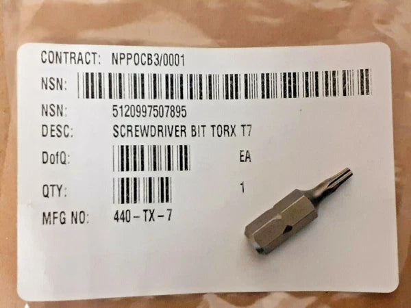 Facom 1/4" Bit Holder R245 and Torx Bits T7 T30