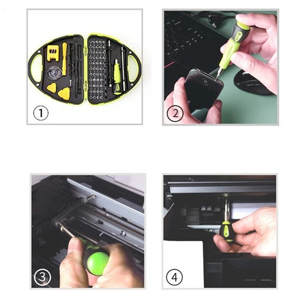 HUIJIAQI No. 8934 67pcs in 1 Screwdriver Repair Hand Tool Kit With Storage Case