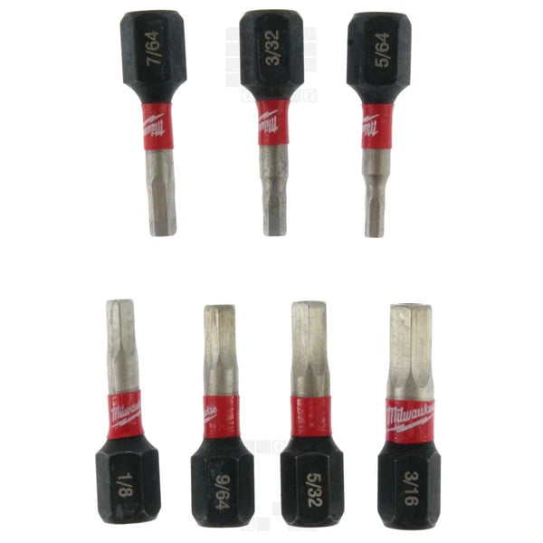 Milwaukee 48-32-4619 SHOCKWAVE 7-Piece Impact Security Bit Set, 1" Length