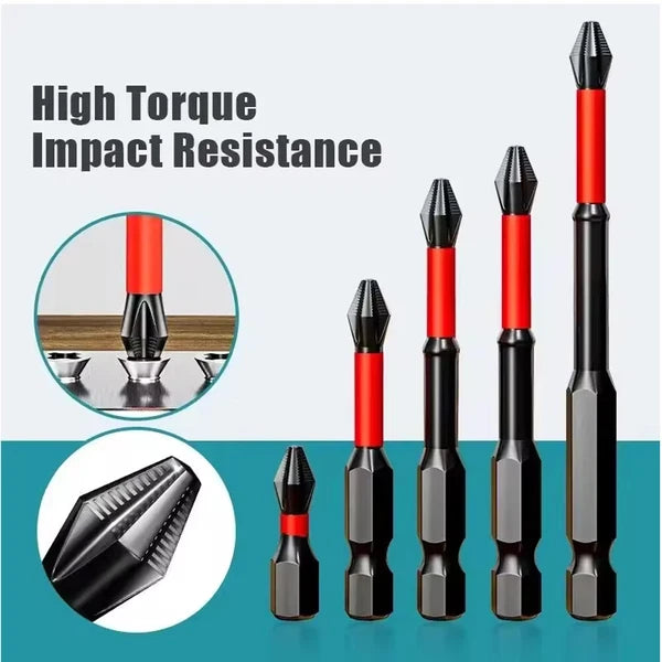 7PCS Magnetic Anti-Shock Batch Head High Hardness Non-slip Cross Screwdriver Nwv