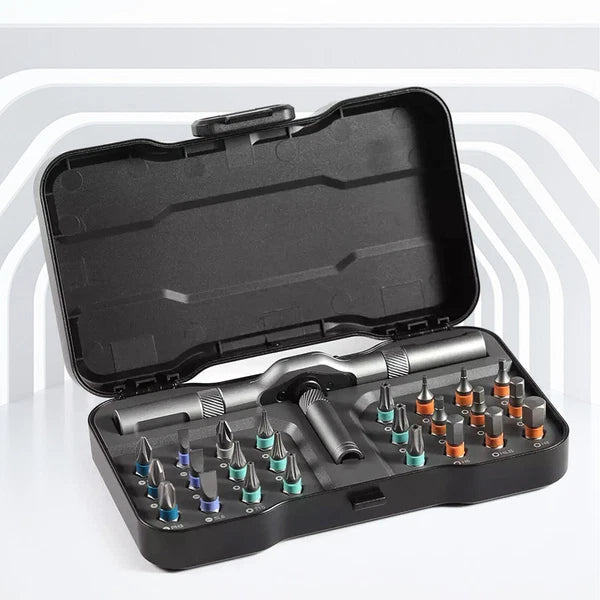 DUKA 24 in 1 Multi-Purpose Ratchet  Screwdriver Bits Set DIY Toolbox C1W6wgza4w