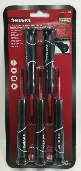 Husky - 272300050 - Insulated Precision Screwdriver Set - 5-Piece