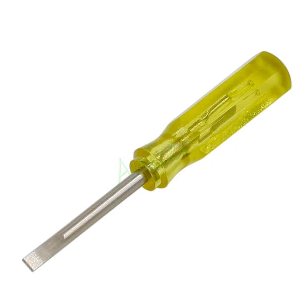 Mini Size 45mm x 2mm Slotted Flat / Phillips Cross Screwdrivers Tool Yellow