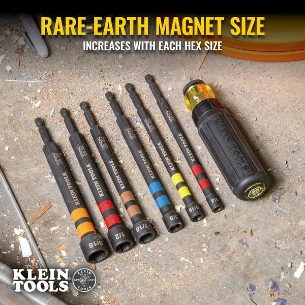 516PNDHC 5/16-Inch Magnetic Color-Coded Power Nut Driver, SAE, Impact-Rated H...