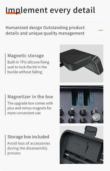 Precision Screwdriver Set 130 in 1 Portable Hand Tool Kits Magnetic Bits Small