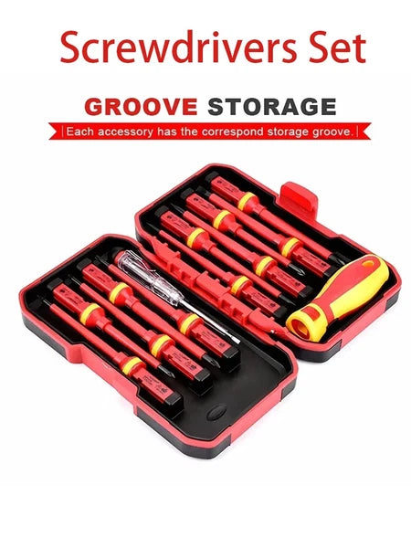 Slotted Magnetic Screw Driver Bits Kit and Magnetic Slotted Bits Repair Tool New