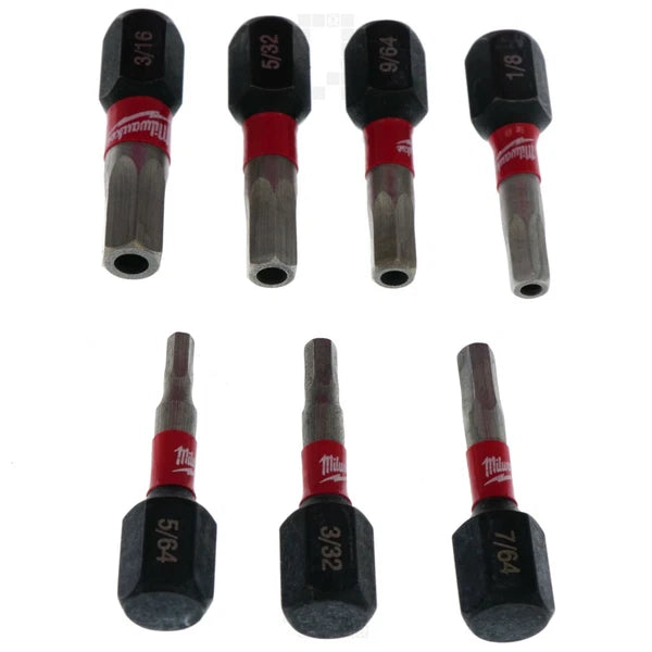 Milwaukee 48-32-4619 SHOCKWAVE 7-Piece Impact Security Bit Set, 1" Length