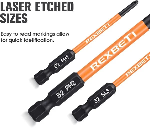 Versatile 12-Piece Slotted Phillips Screwdriver Set, S2 Steel with Magnetic Tips