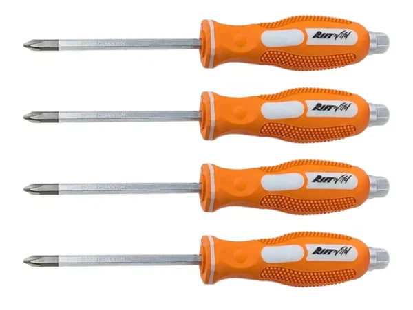 True JIS Metric Screwdriver #2 (Set of 4) Solid Tang Screw Driver Drivers BLEM
