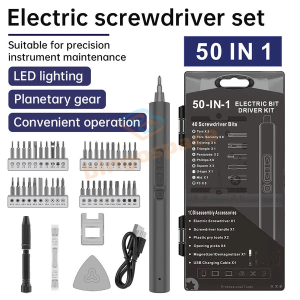 Mini Electric Screwdriver Cordless Precision Screwdriver Set with 40 Driver Bits