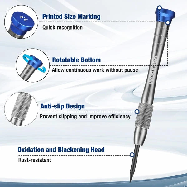 WORKPRO 6-Piece Magnetic Screwdriver Set, 3 Phillips and 3 Slotted Tips