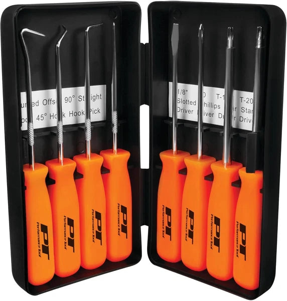 Performance Tool W941 8-Piece Specialty Pick/Driver Set, Precision Pick & Hook S