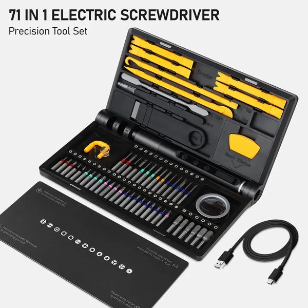 71 in 1 Precision Electric Screwdriver Set Cordless with PC Phone Repair Kit