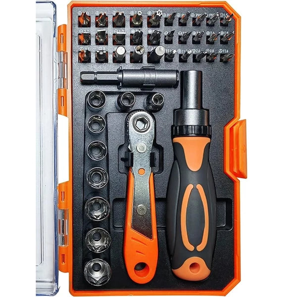 TOOLMAK Ratcheting Screwdriver Set Screwdriver 42 in 1 Ratchet Wrench Set, Wi...