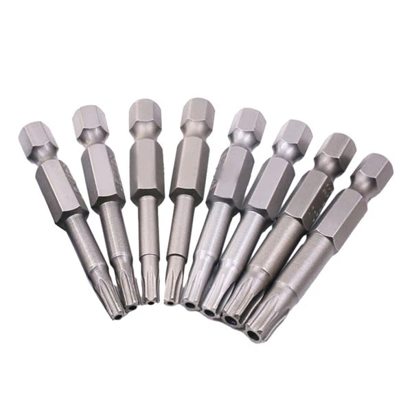 Convenient Hex Shank Magnetic Torx Screwdriver Bits Set 8Pcs 50mm Length