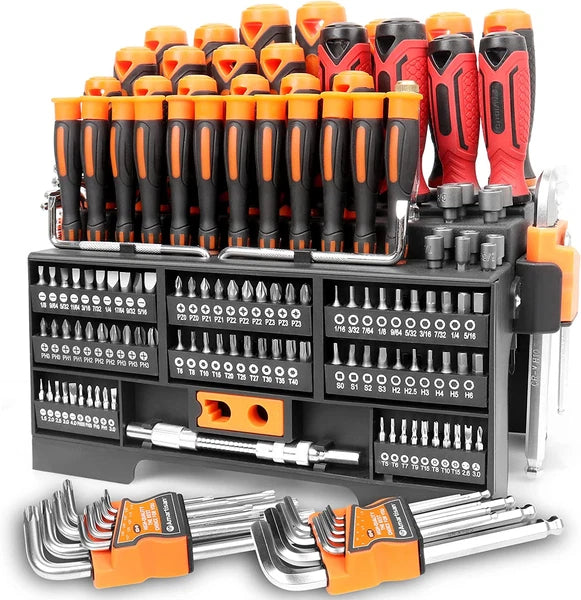 10Pcs Magnetic Screwdrivers Set,5 Phillips and 5 Slotted Tips Professional Cushi