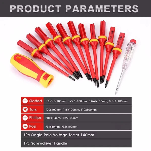 Slotted Magnetic Screw Driver Bits Kit and Magnetic Slotted Bits Repair Tool New