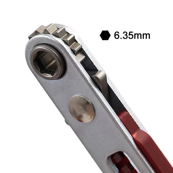 Chrome Vanadium Steel 15 teeth Two-way Ratchet Wrench Screwdriver Set Drill Bit