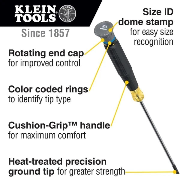 8-Piece Precision Insulated Screwdriver Set with Comfort Grip & Magnetizer