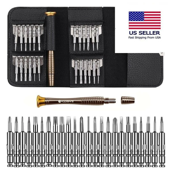Screwdriver Set Magnetic 25 in 1 Small Screwdriver Set for Repair Electronics HO