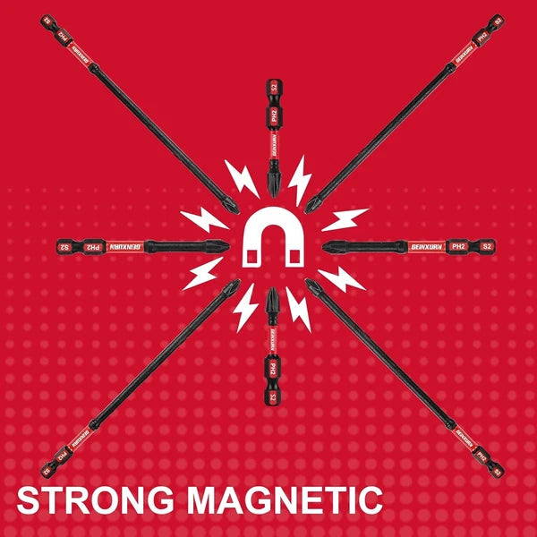 30-Piece Long Extension PH2 Screwdriver Bits Set: Tough D2 Steel & Magnetic