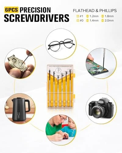 pcs General Household Tool Set, Includes Precision Screwdrivers, Bits 27