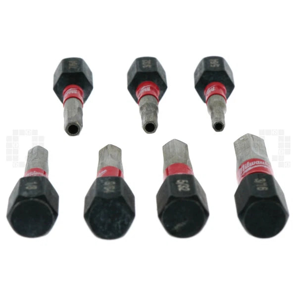 Milwaukee 48-32-4619 SHOCKWAVE 7-Piece Impact Security Bit Set, 1" Length
