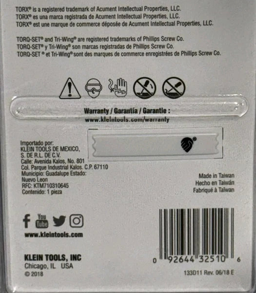 Klein Tools 32510 Magnetic Screwdriver with 32 Tamperproof Bits