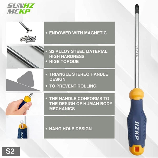 Magnetic Screwdriver Set - 66-Piece - S2 Alloy Steel - Precision Bits - Tool Box