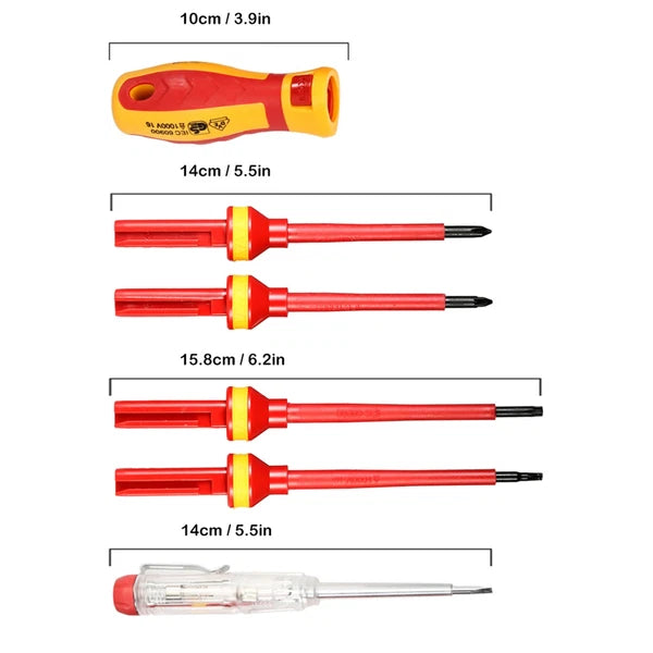 Slotted Magnetic Screw Driver Bits Kit and Magnetic Slotted Bits Repair Tool New