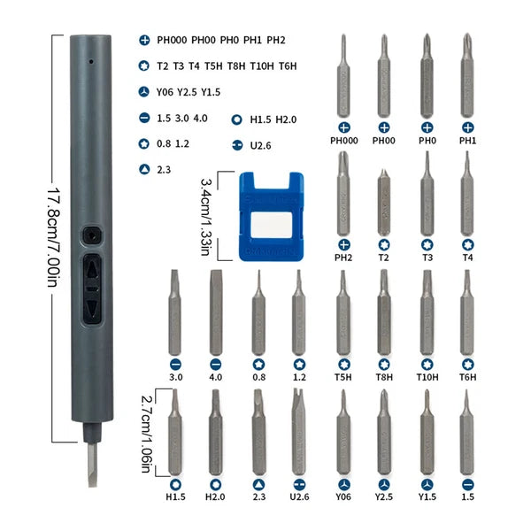 Cordless 28IN1 Mini Power Precision Screwdriver Electric Screwdriver Kit Set -