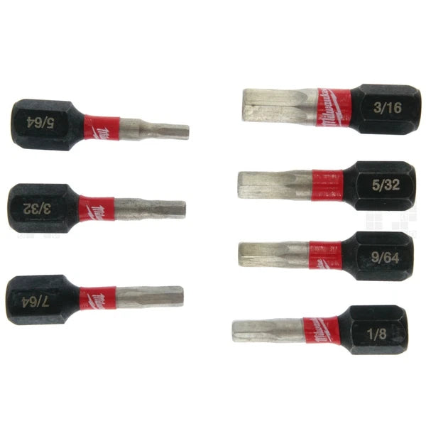 Milwaukee 48-32-4619 SHOCKWAVE 7-Piece Impact Security Bit Set, 1" Length